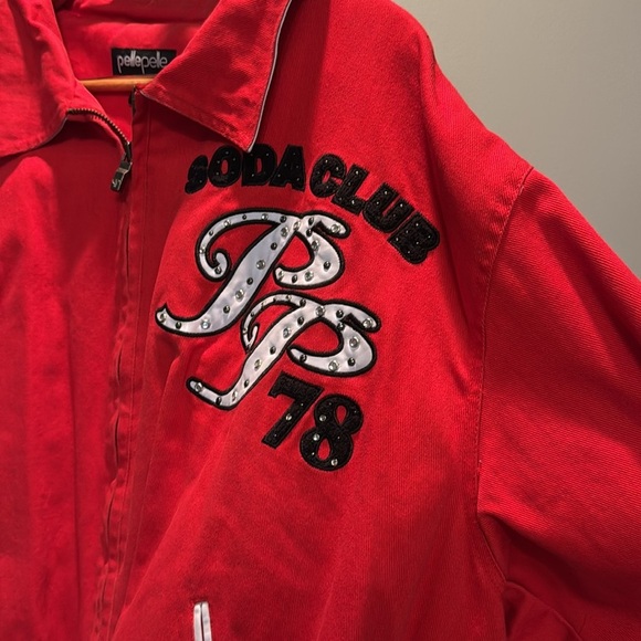Pelle Pelle sold a club Red Jacket with Embroidered Design EUC 4XL - Picture 6 of 15